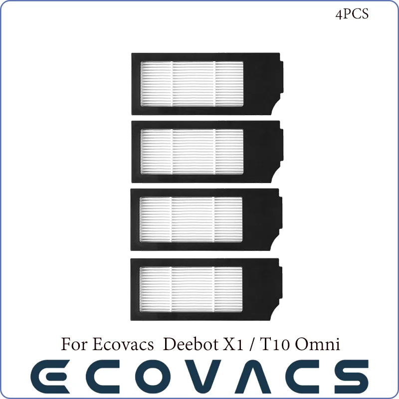 Ecovacs Deebot X1 OMNI / T10 OMNI Robot Vacuum Cleaner Spare Parts, Rubber / Side Brush, Cover,Hepa Filter, Mop Rag, Dust Bag