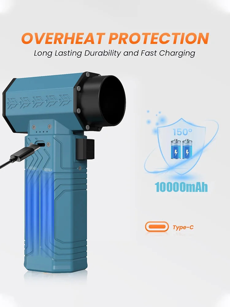 Powerful Turbo jet fan Violent Turbo Fan Car Violent Air Gun 600g Thrust Stepless Speed 70m/s High Power Turbofan Leaf Blower