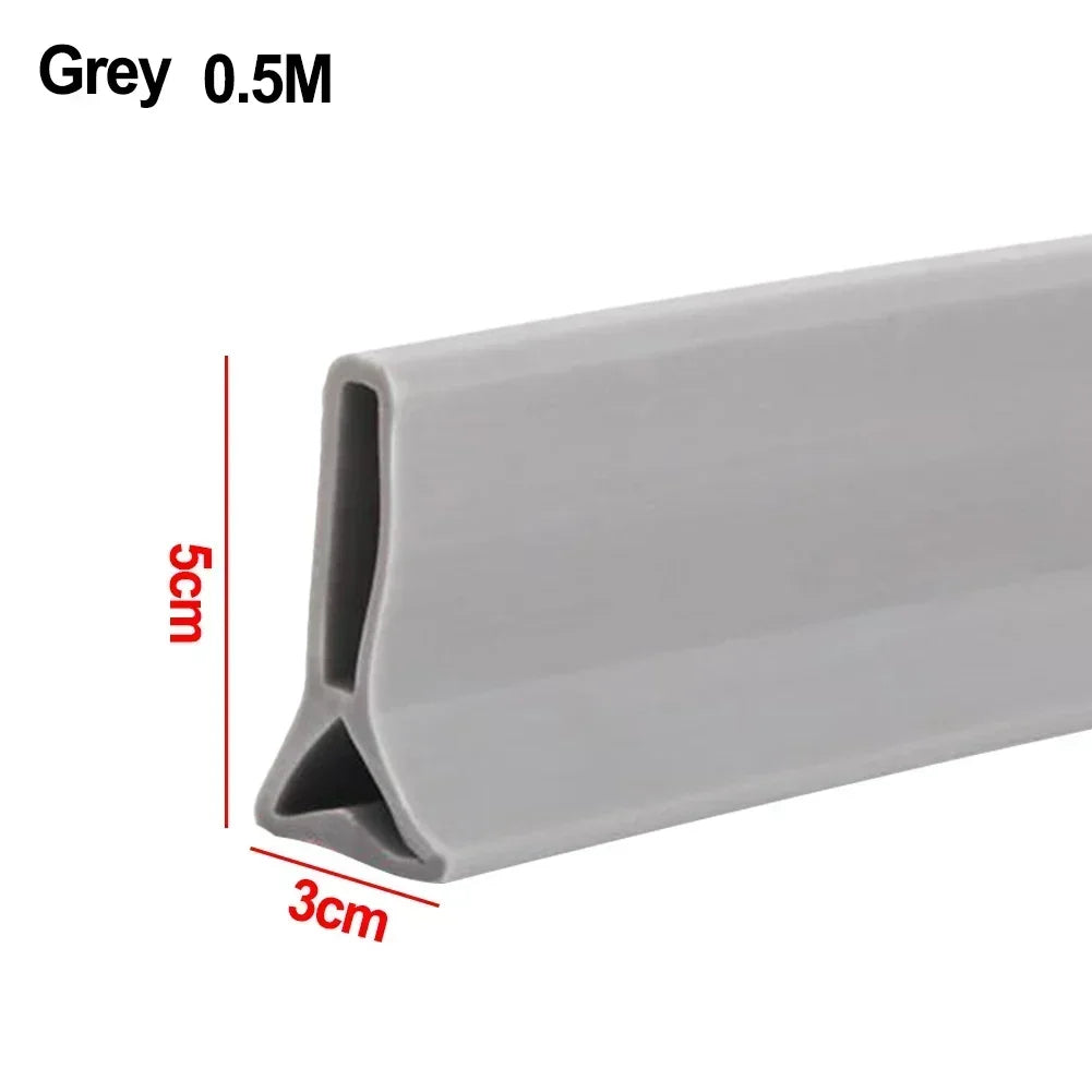 Stopper Water Barrier 5cm Height Accessories Bathroom Kitchens Silicone Transparent/Grey/black/white Brand New