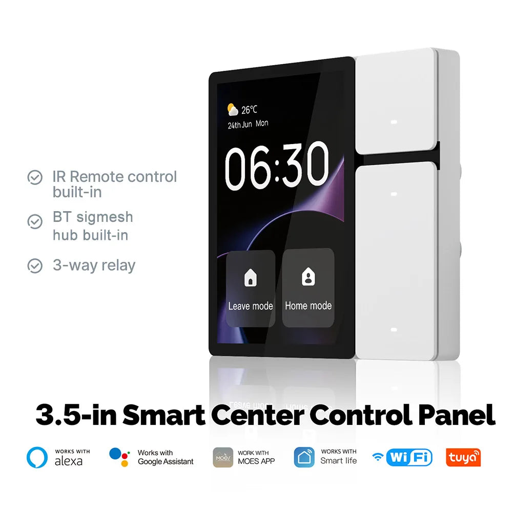 WiFi for Tuya 3.5 Inch Touch Panel Scene Switch Center Control Panel IR Remote Control Central Controller for Intelligent Scenes