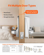 VEVOR Mechanical Keyless Entry Door Lock 14 Key Mechanical Door Lock Key Mechanical Keypad Door Lock Handle Stainless Steel Lock