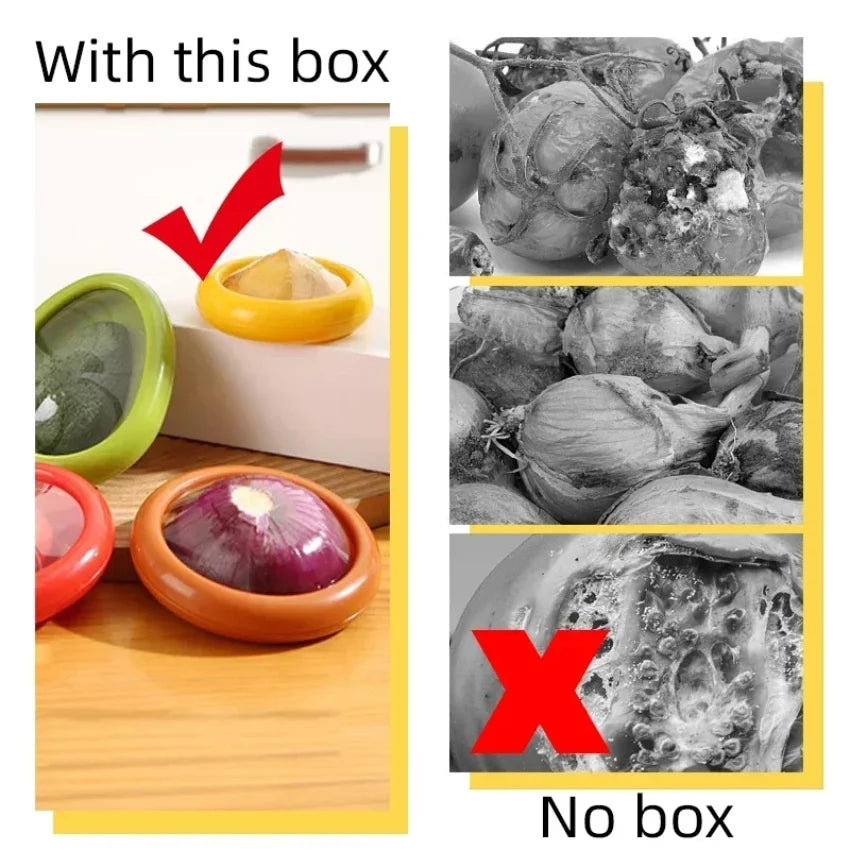 Creative Kitchen Storage Box Fruit Vegetable Container Fresh Box Avocado Tomato Lemon Onion Fresh-Keeping Crisper Kitchen Gadget