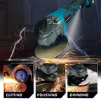 Kamolee M10 100MM 18500RPM Brushless Cordless Angle Grinder 3 Speed Cutting Power Tools Apply to 18V 21V Battery