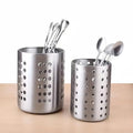 1/2 Piece  Steel Stainlesscylindrical Chopstick Cutlery Storage Box Suitable for Home Kitchens, Restaurants, and Dormitories