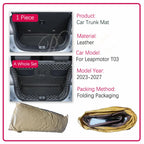 Leather Car Trunk Mats For Leapmotor Leap Motor T03 2023 2024 2025 2026 2027 Anti-dirty Pad Storage Cargo Cover Auto Accessories