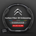 For Citroen C1 C2 C3 C4 C5 C6 VTS Xsara C-Crosser Berlingo Jumpy Carbon fiber Suede Car Steering Wheel Cover Auto Accessories