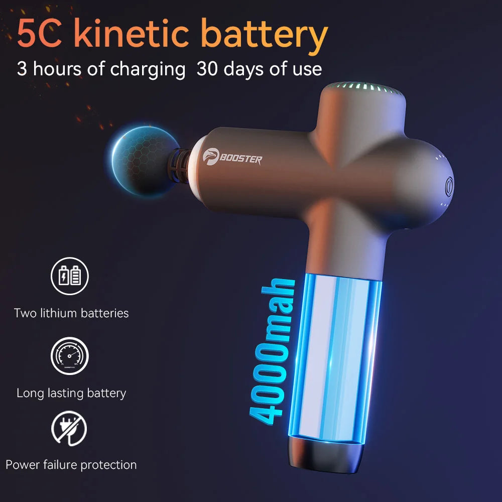 Booster Electric Neck & Body Massage Gun – 7.4V Smart Muscle Relaxer