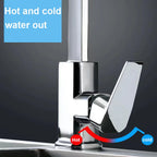 Black/silver Kitchen Faucets 7-shaped Copper Alloy Kitchen Hot And Cold Mixing Faucet Single Handle Deck Mounted