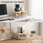 Microwave Shelf Organizer Modern Space Saving Kitchen Countertop Rack for Home Appliance Storage Stylish Design