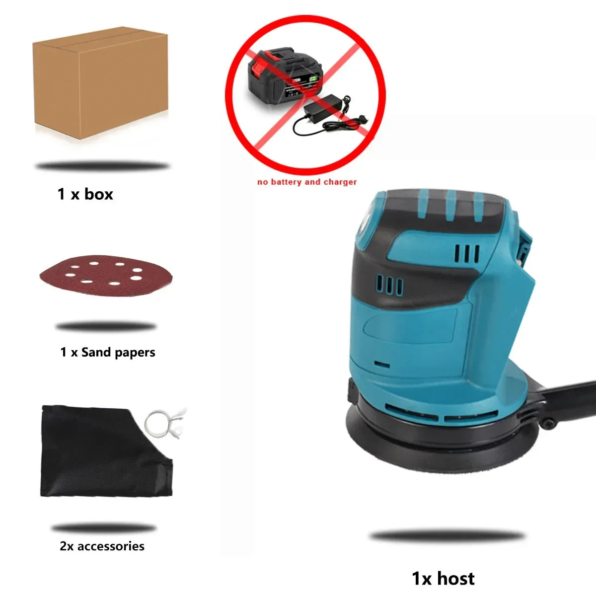 3 Speed Random Orbit Electric Sander 125mm Sandpaper Wood Grinder Polishing Machine Sander Power Tools For Makita 18V Battery