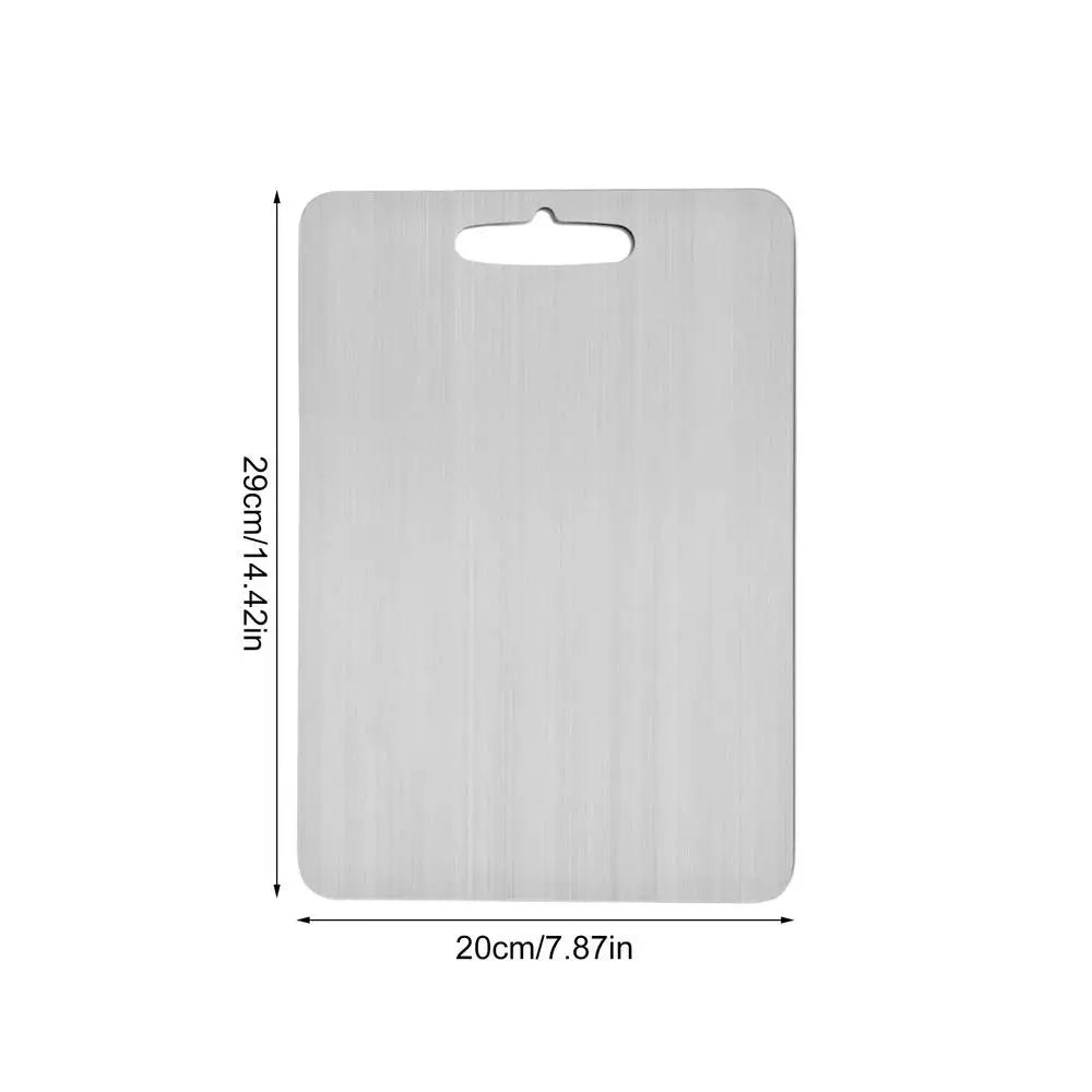 304 Stainless Steel Panel Titanium Cutting Boards for Kitchen Thickened Double Sided Cutting Board Portable Cutting Board
