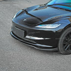 For Tesla Model 3 Highland 2024 Front Lip DC Body Kit Gloss Black Carbon Sport Front Guard Trim Spoiler ABS Auto Accessories Car