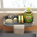 Kitchen Sink Organizer Drain Rack Self-draining Shelf Sponge Holder Dishcloth Faucet Storage Soap Drainer Kitchen Accessories
