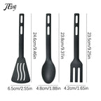 Utensils Set Serving Cooking Kitchen Cutlery Spoons Nylon Kit Spatula Tableware Portable Camping Plastic Slotted Flatware