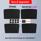 Privacy Full Cover Car Sunshade For Tesla Model Y 2024 Glass Roof Sun Shade Window Sunroof UV Shield Camping Travel Accessories