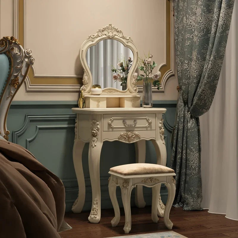 European dresser bedroom makees ins multifunctional princess dressing table storage cabinet integrated small apartment