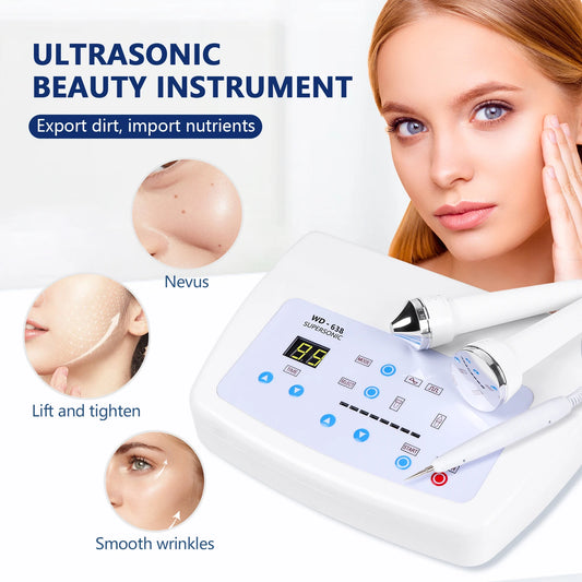 3 IN 1 Ultrasound Beauty Machine Ultrasonic Face Lifting Eye Massage Beauty Device Skin Care Pores Cleansing Facial SPA Massager