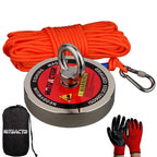 500LB/700/1100LB Salvage Magnet World Large Neodymium N52 Magnets Magnet Strong Fishing Magnet with 15M Rope Gloves Bag