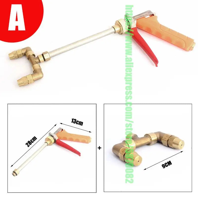 Fan Shaped High-pressure Spray Gun Large Area Combined Orchard Greenhouse Atomization Hand Pressure Sprinklers 1/4'' Adapter