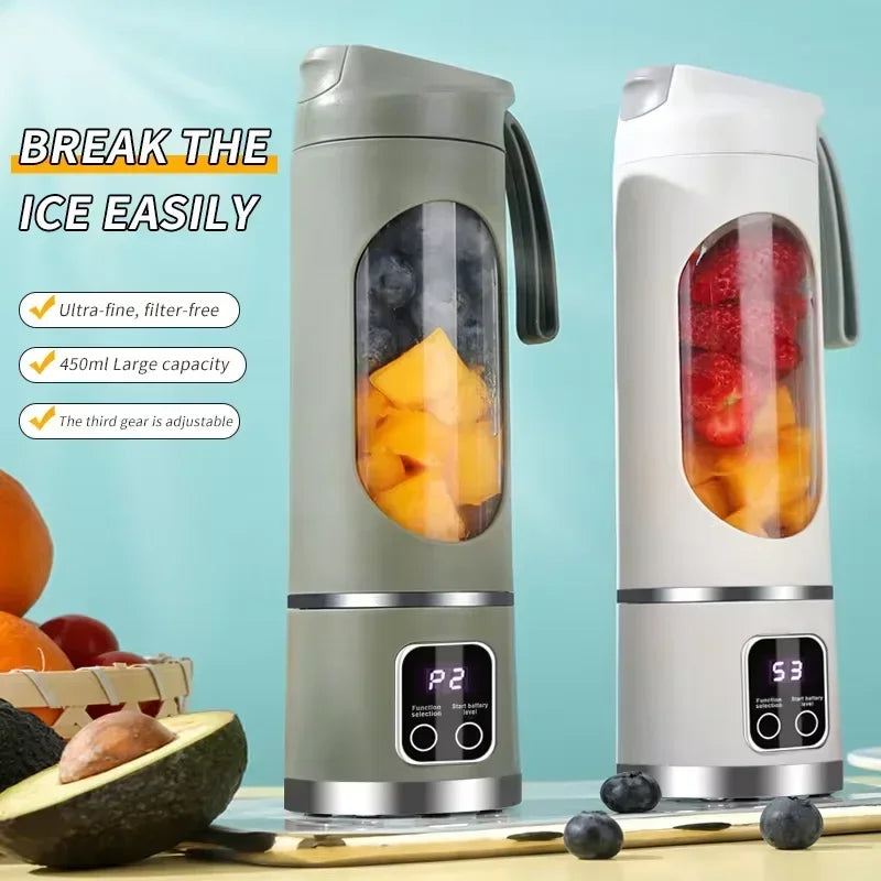 Portable Electric Juicer Cup 8/12 Blades Mini Milkshake Blender for Fruit Milk Juice Making at Home Office Travel