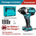 Kamolee 1800 N.M high torque wireless charging impact wrench 1/2inch brushless electric wrench compatible with Makita18V battery