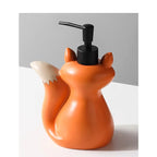Cute Fox Soap Dispenser Bottle 320ML/500ML – Refillable Animal Design for Hand Soap, Shampoo, Shower Gel, Kids Bathroom Decor