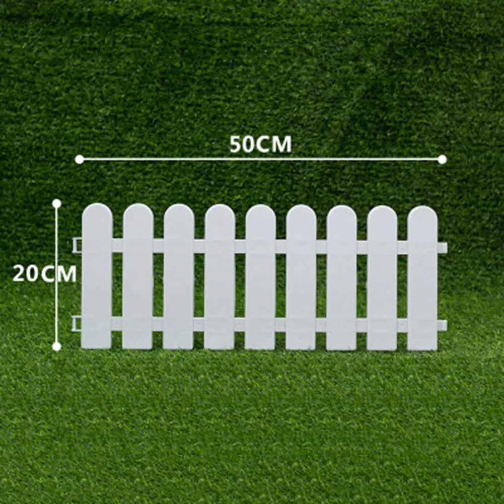 White Plastic Garden Fence Border Decoration Plant Flower Protect For Yard Lawn Edging Flower Bed Christmas Tree Decorative