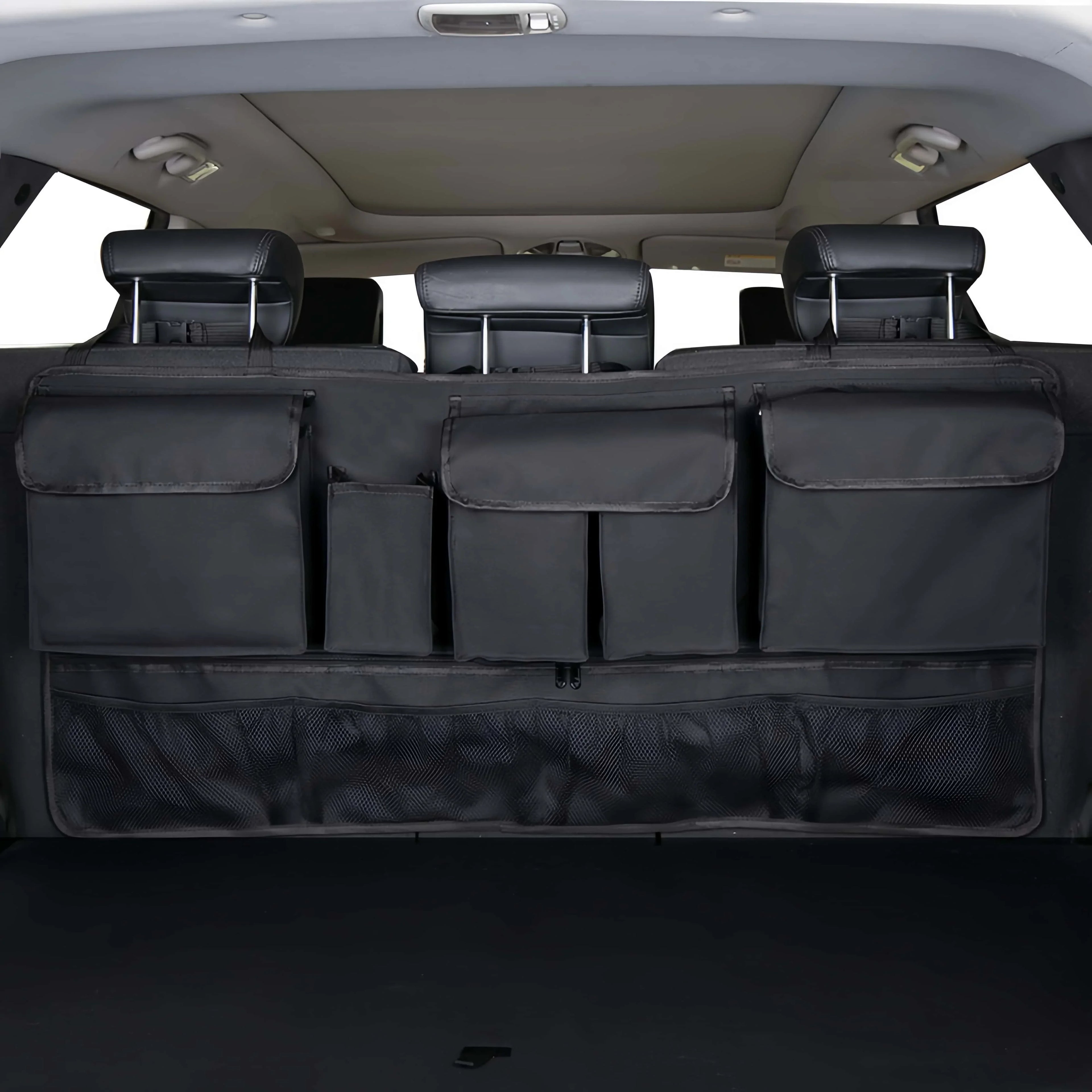 Multi-Pocket Car Back Seat Hanging Organizer Storage Bag with 9 Pockets Waterproof Oxford Cloth Auto Back Seat Bag Universal