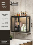 Japanese Acrylic Bathroom Cabinet Wall-mounted Mirror Box Transparent Bathroom Cabinets with Storage Rack Bathroom Furniture