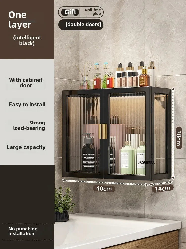 Japanese Acrylic Bathroom Cabinet Wall-mounted Mirror Box Transparent Bathroom Cabinets with Storage Rack Bathroom Furniture