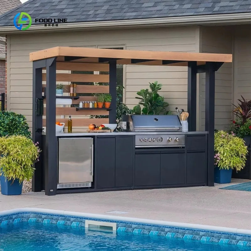 Customized Multi Functional Outdoor Cabinet Mobile Kitchen House Mobile Food Shop Ready To Use Outdoor Food Service Equipment
