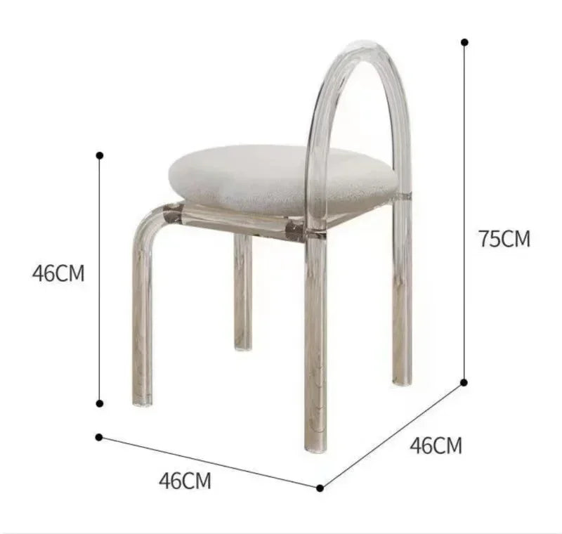 Acrylic Dressers Solid Wood Cabinet Bedroom Simple Design Modern Dressing Tables Makeup Stool With Mirror Minimalist Furniture