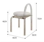 Acrylic Dressers Solid Wood Cabinet Bedroom Simple Design Modern Dressing Tables Makeup Stool With Mirror Minimalist Furniture