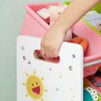 SONGMICS Children's Toy Storage Unit, Kid’s Toy Organiser with 16 Removable PP Containers, Toy Boxes, for Playroom School