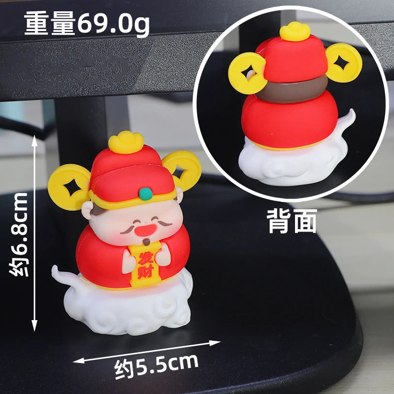 Chinese mini Fairy Ornaments Guanyin Desktop God of Wealth Mascot Crafts Buddha Shrine Entrance Decoration Car Ornaments