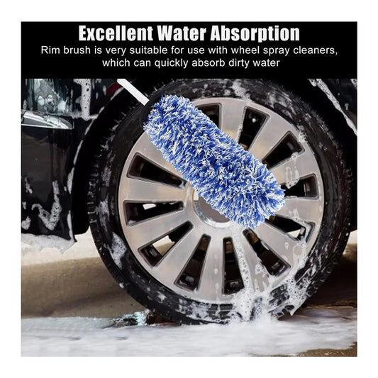 Automobile Dust Removal Brush Anti-slip Soft Handle High Absorbency Superfiber Car Tire Brush  Car Cleaning Tools Dusting Brush