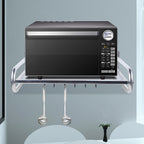 Microwave Oven Rack Stainless Steel Microwave Oven Shelf Wall-Mounted Kitchen Shelf Kitchen Shelves Counter