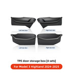 YZ For Tesla Model Y Model 3 Highland 2024 Tesla Door Side Storage Box Front Rear Side Interior Storage Modification Accessories