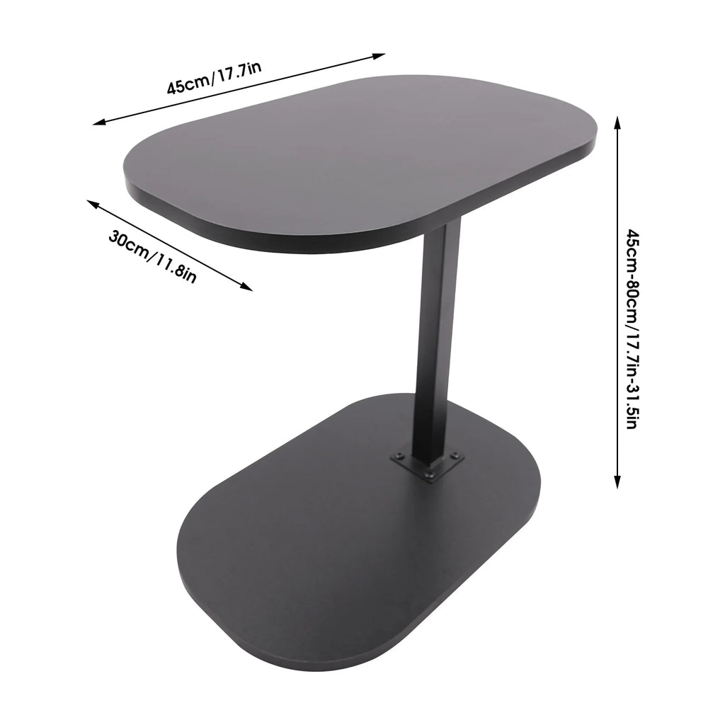 C-shaped Side Table, Small Coffee Table, Height Adjustable Side Table