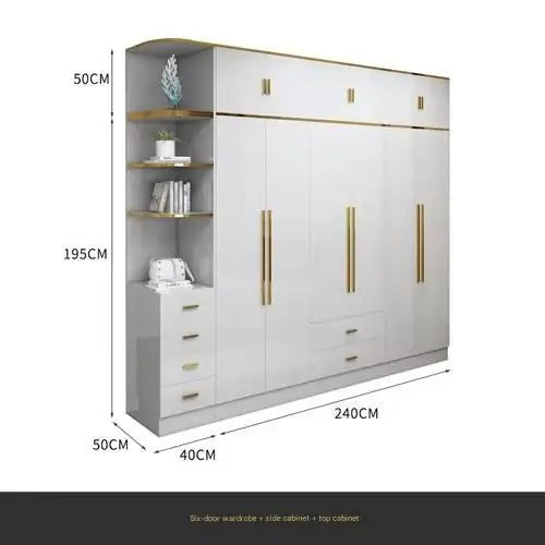 White Gold Wardrobe Designer Clothes Waterproof Children Wardrobe Organizers Nordic Vestidor De Armario Abiertos Hotel Furniture