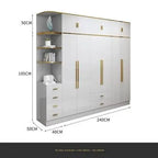 White Gold Wardrobe Designer Clothes Waterproof Children Wardrobe Organizers Nordic Vestidor De Armario Abiertos Hotel Furniture