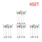 4/8/32Pcs Simulation 3D Dragonfly Clip Lifelike Outdoor Decor Realistic Bug Deterrents Fake Dragonfly Garden Decorative Clip