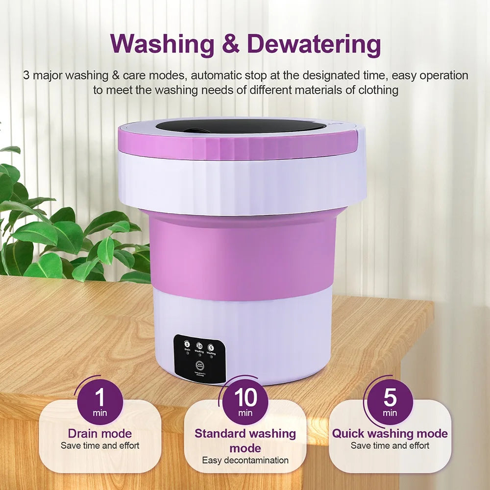 7L Small Folding Washing Machine Portable Washing Machine Automatic Mo