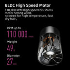 Professional negative ion hair dryer, high-speed constant temperature bladeless hair dryer home negative ion hair dryer