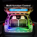 For Tesla Model Y 2021-2024 Frunk Brighten LED Strip APP Control RGB Flow Light Waterproof Flexible Trunk Silicone Interior Lamp