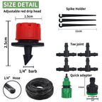 Micro Drip Irrigation System Portable 20M Automatic Watering with Adjustable Drippers Misting Watering Kits Garden Hose