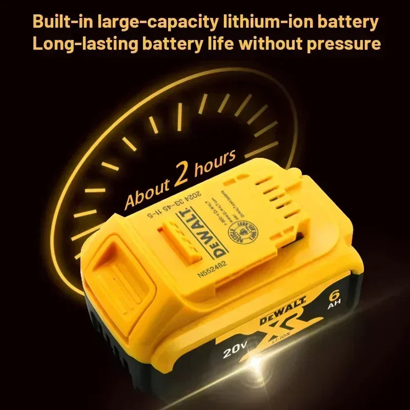 Original DEWALT battery，20V,，6AH， rechargeable lithium-ion battery， DCB115， DCB118,，Dewalt tool battery, dewalt ，DCB1104 charger