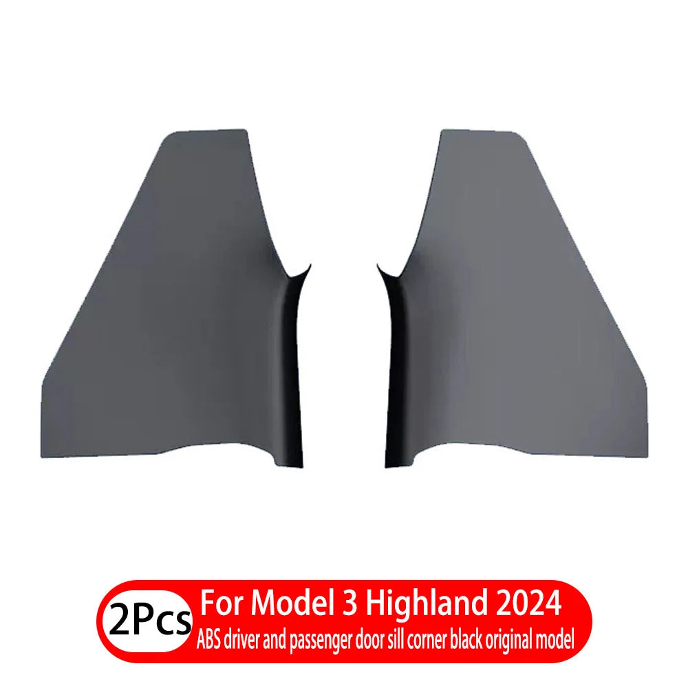 1- 8 Pcs For Tesla Model 3 Highland 2024 ABS Front Rear Door Sill Protector Threshold Strip Anti-kick Guard Panel Waterproof Pad