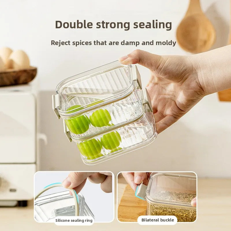 Kitchen Transparent Sealed Stacking Kitchen Storage Boxs Large Capacity Food Storage Box Kitchens Organizers Kitchen Accessories