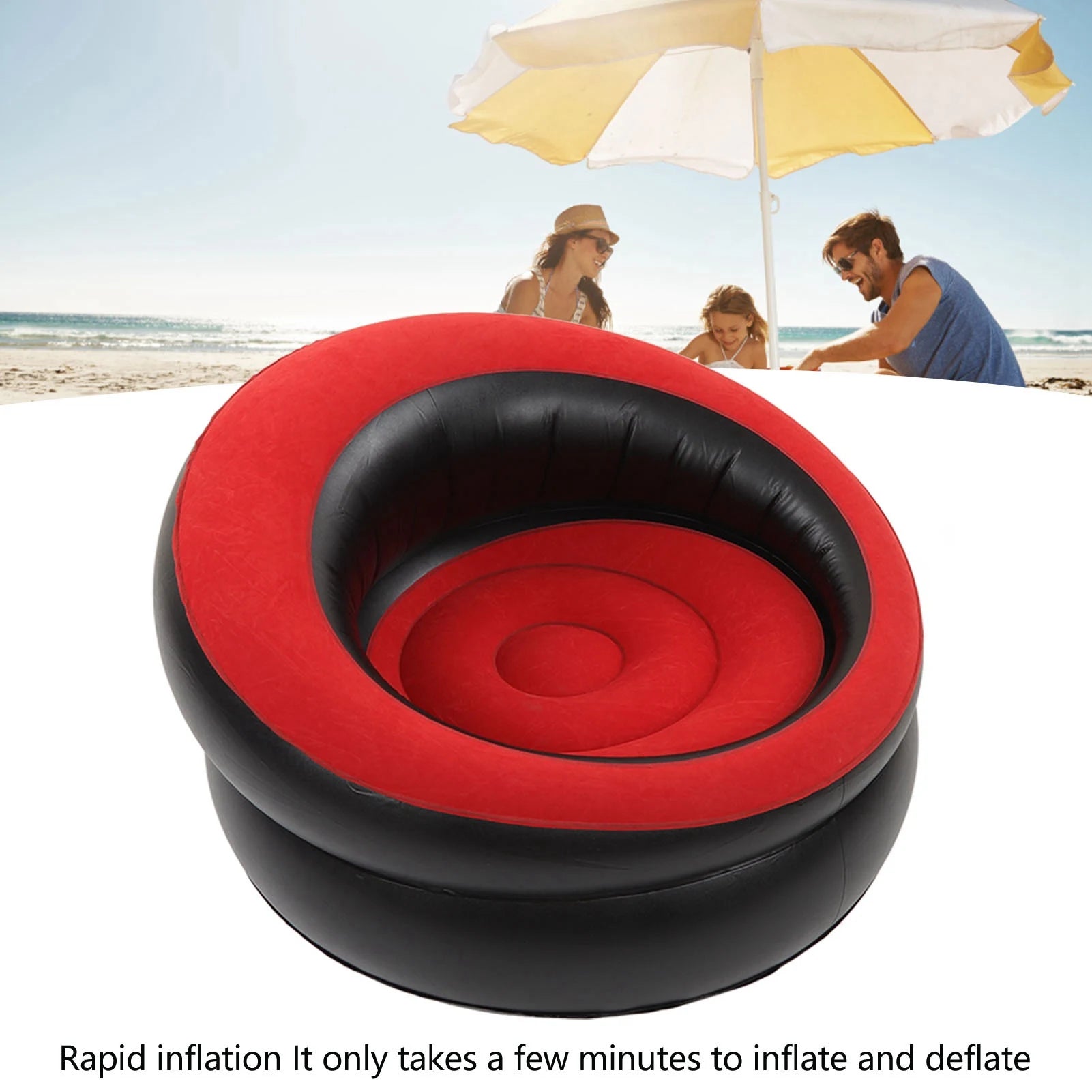 Inflatable Couch Eco Friendly Inflatable Sofa Chair Ergonomic Design Widely Applicable for Living Room